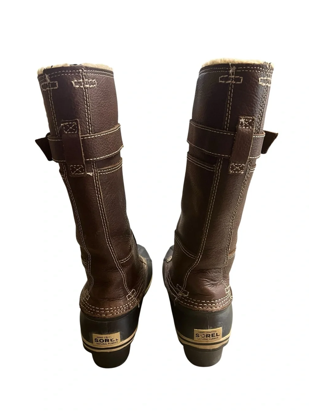Sorel Winter Fancy Tall II Boots Womens 7 Brown Leather Waterproof Zip Snow Boot